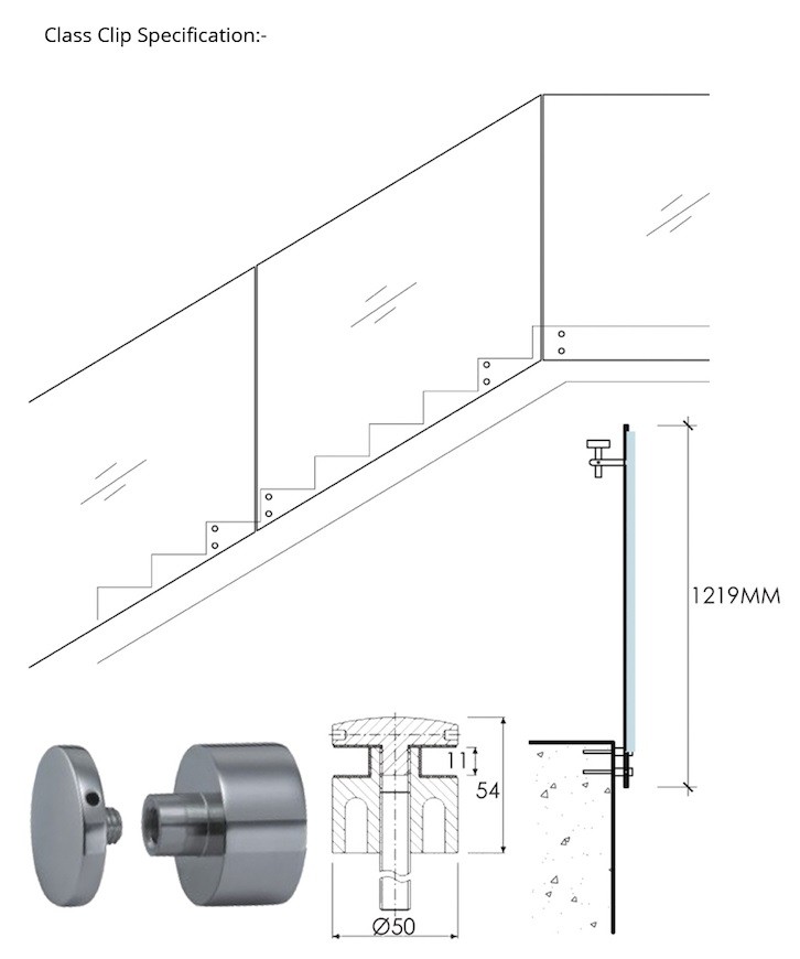 glass stairs detail