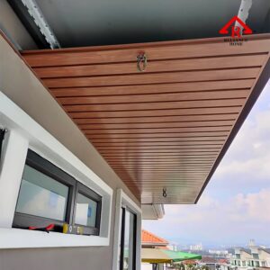 Aluminium Strip Ceiling, Woodgrain ceiling, Roof