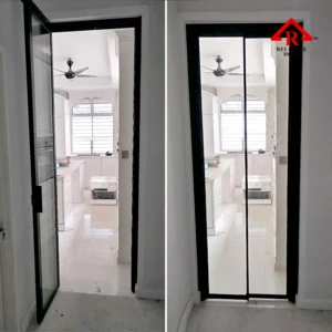 Swing slide PD Door Malaysia, Swing Slide Door, PD Door, 2in1 PD Door, bifold door, foldable door,swing and slide door, toilet door, yard door, laundry door, pintu lipat