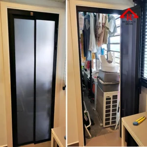 Swing slide PD Door Malaysia, Swing Slide Door, PD Door, 2in1 PD Door, bifold door, foldable door,swing and slide door, toilet door, yard door, laundry door, pintu lipat
