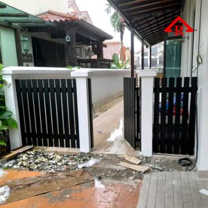 Fencing Hollow, Wood Wall, Facade Fencing,Fence, Fencing Malaysia, Wall Fencing, Wall Ideas, Outdoor Wall Wooden fencing, aluminium