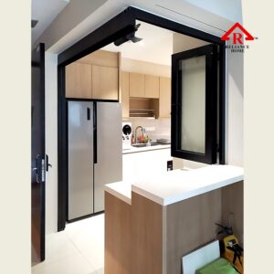 Folding Window, Tingkap Lipat, Pintu Lipat, Bifold, Aluminium Window, Kitchen design, space saving window, Back Yard design