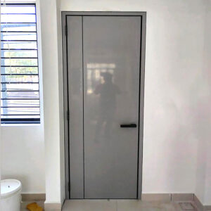 Aluminium Slim Door, Honeycomb panel, modern door, Grey Door