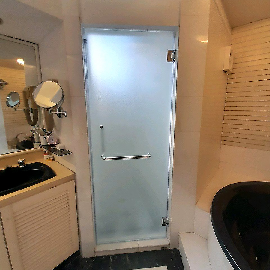 glass single door